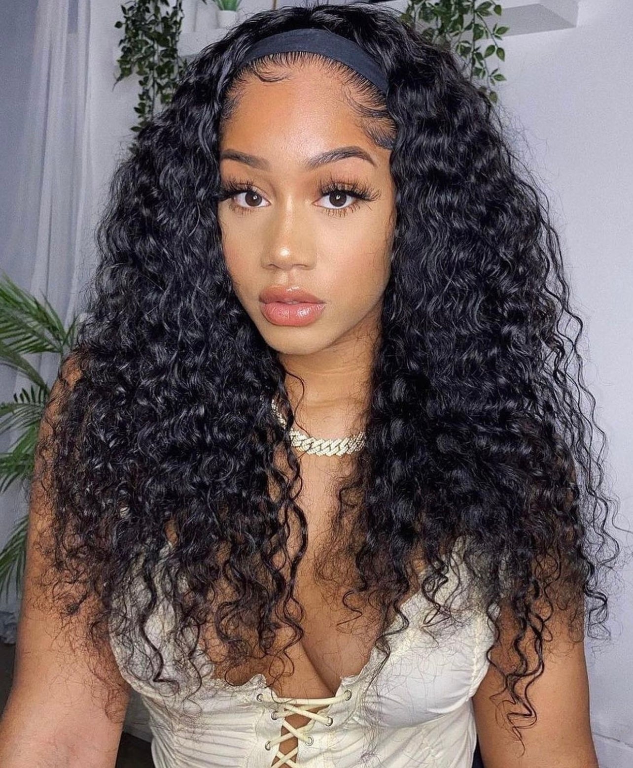 Deep Wave Headband Wig