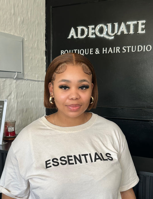 10”  Browny frontal bob